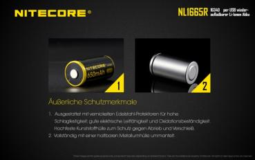 NITECORE 16340 650 MAH LI-ION AKKU NL1665R